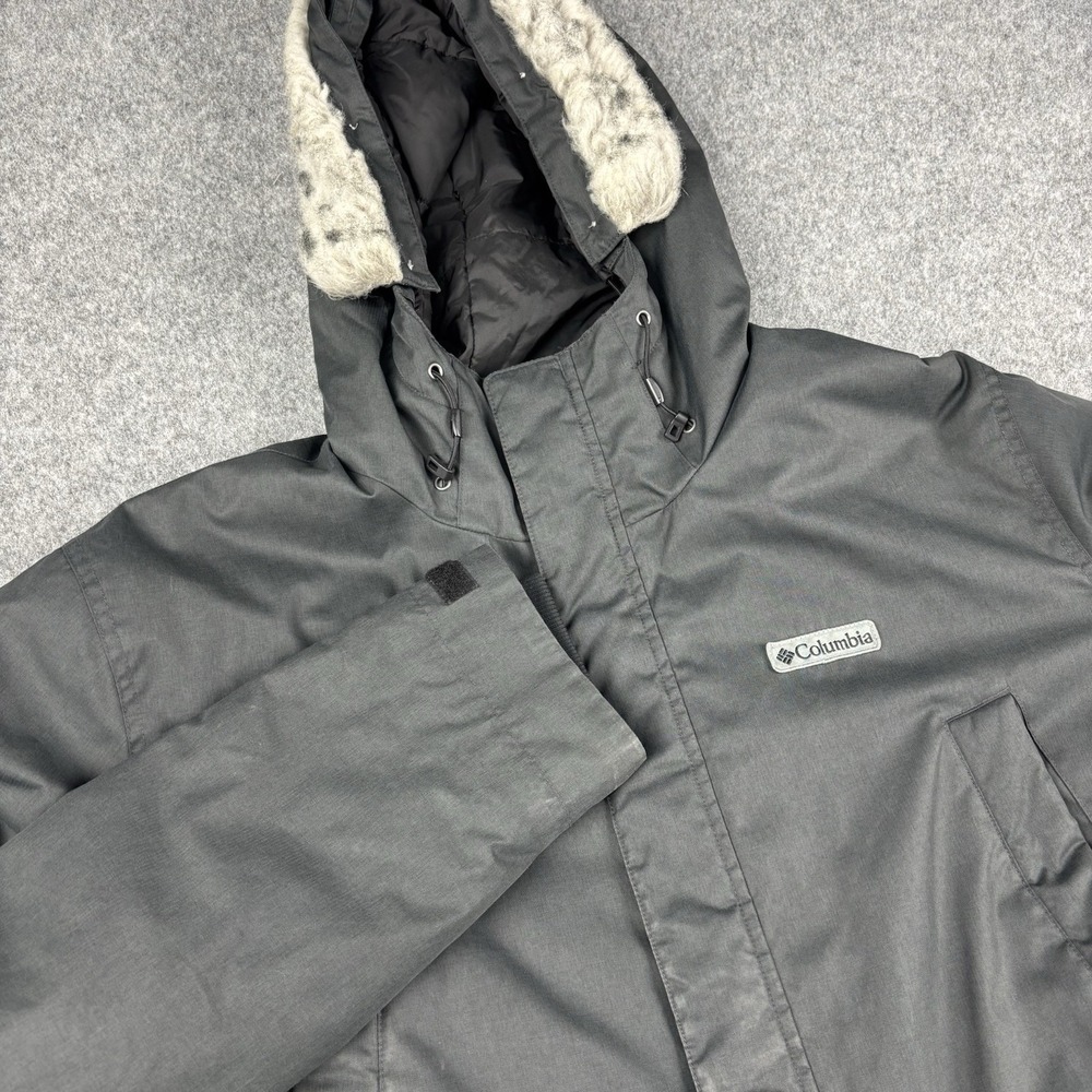 Columbia Jacket Mens XXL Black‎ Thermal Coil Hooded Parka Heavy Winter Coat Warm